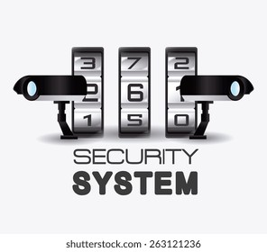 Security system design over white background, vector illustration.