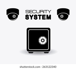 Security system design over white background, vector illustration.