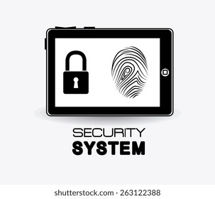 Security system design over white background, vector illustration.