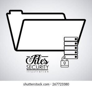Security system design over white background, vector illustration