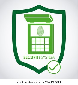 Security system design over white background, vector illustration