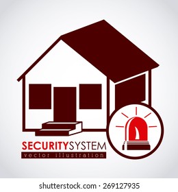 Security system design over white background, vector illustration