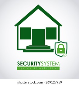 Security system design over white background, vector illustration