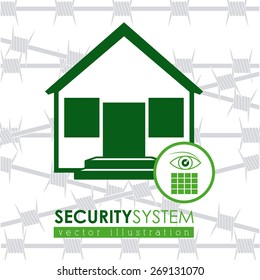 Security system design over white background, vector illustration