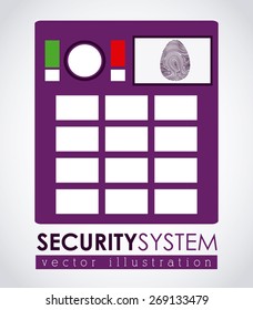 Security system design over white background, vector illustration