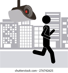 Security system design over white background, vector illustration