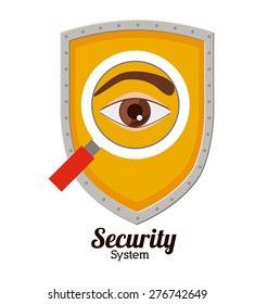 Security system design over white background, vector illustration