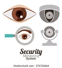 Security system design over white background, vector illustration