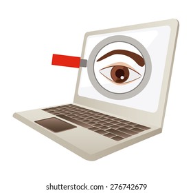 Security system design over white background, vector illustration