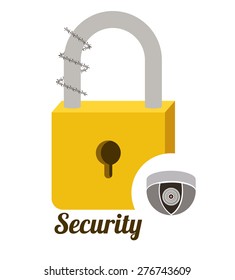 Security system design over white background, vector illustration