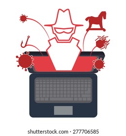 Security system design over white background, vector illustration.