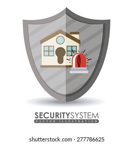 Security system design over white background, vector illustration