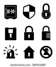 Security system design over white background, vector illustration.