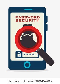 Security system design over white background, vector illustration. Security system design over white background, vector illustration.