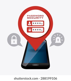 Security system design over white background, vector illustration.