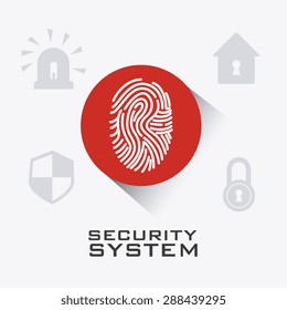 Security system design over white background, vector illustration.