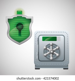 Security system design. protection icon. Isolated illustration