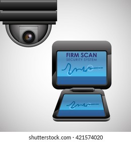 Security system design. protection icon. Isolated illustration