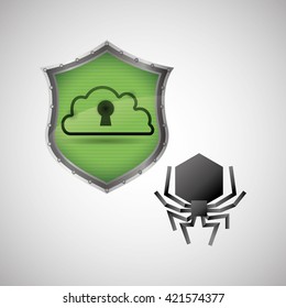 Security system design. protection icon. Isolated illustration
