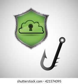 Security system design. protection icon. Isolated illustration