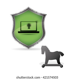 Security system design. protection icon. Isolated illustration