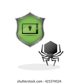 Security system design. protection icon. Isolated illustration
