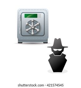 Security system design. protection icon. Isolated illustration