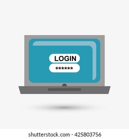 Security system design. protection icon.  isolated illustration