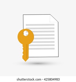 Security system design. protection icon.  isolated illustration