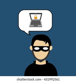 Security system design. protection icon. isolated illustration, vector