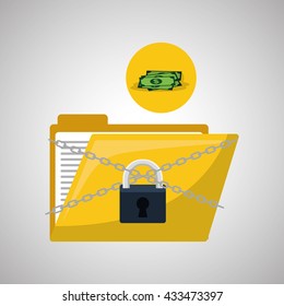 Security System design. Protection icon. Isolated illustration, vector