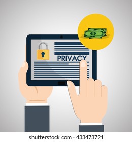 Security System design. Protection icon. Isolated illustration, vector