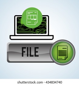 Security System design. Protection icon. Isolated illustration, vector