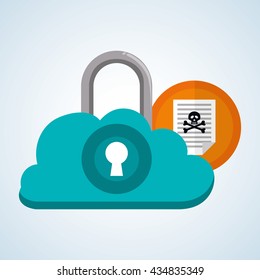 Security System design. Protection icon. Isolated illustration, vector