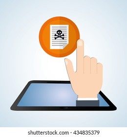 Security System design. Protection icon. Isolated illustration, vector