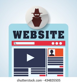 Security System design. Protection icon. Isolated illustration, vector