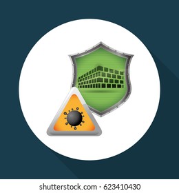 Security system design. protection icon. Isolated illustration