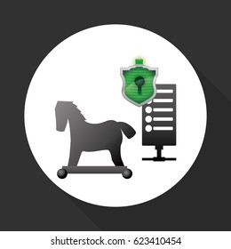 Security system design. protection icon. Isolated illustration