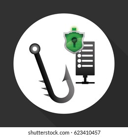 Security system design. protection icon. Isolated illustration