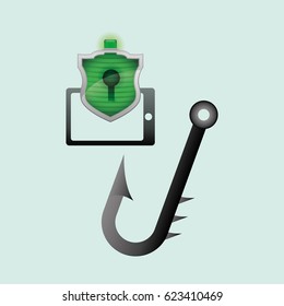 Security system design. protection icon. Isolated illustration