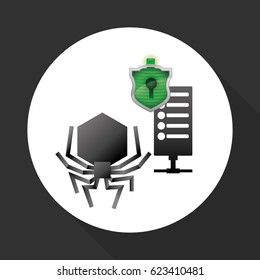 Security system design. protection icon. Isolated illustration