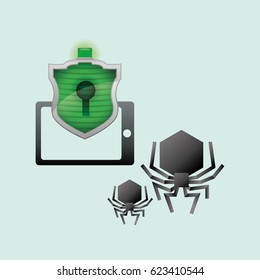 Security system design. protection icon. Isolated illustration