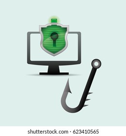 Security system design. protection icon. Isolated illustration