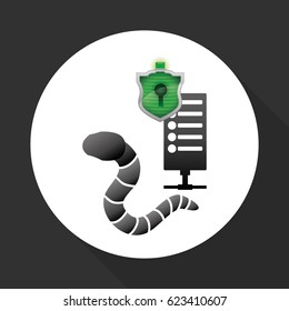 Security system design. protection icon. Isolated illustration