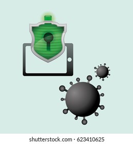 Security system design. protection icon. Isolated illustration