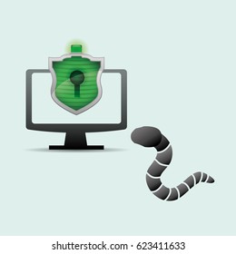 Security system design. protection icon. Isolated illustration