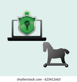 Security system design. protection icon. Isolated illustration