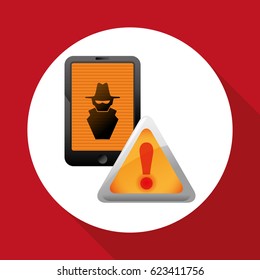 Security system design. protection icon. Isolated illustration