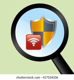 security system design. social media icon. shield concept