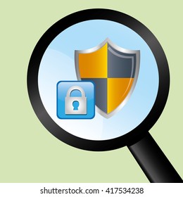 security system design. social media icon. shield concept
